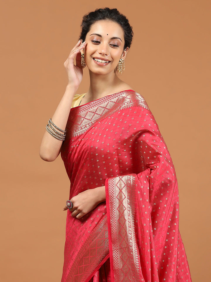 Zari Border Woven Art Silk Saree