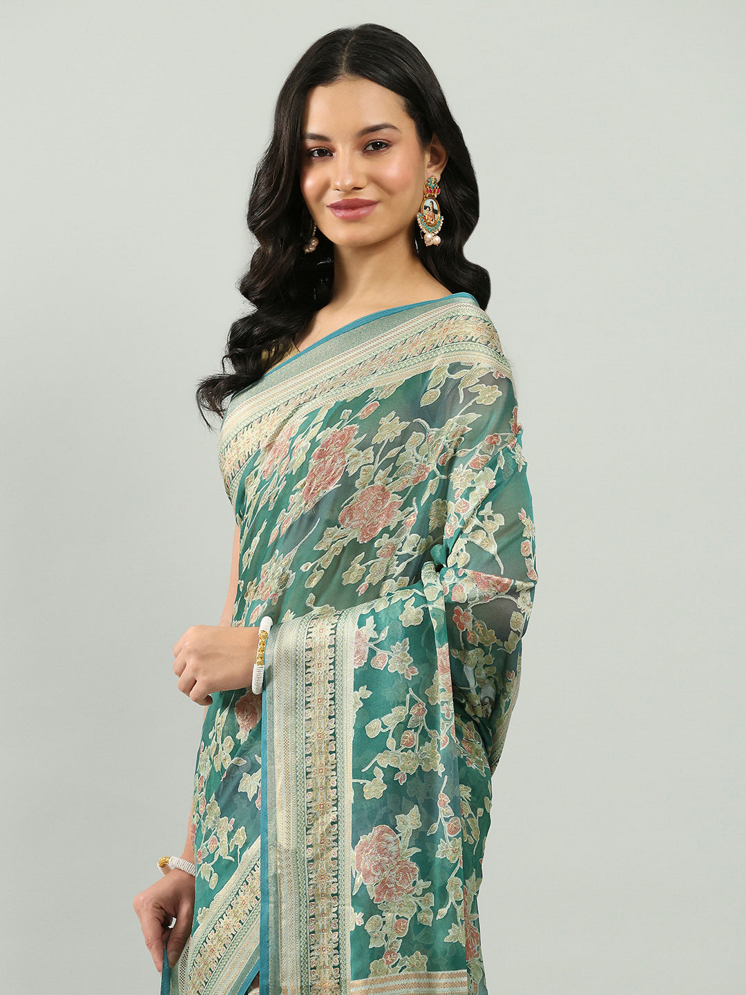 Digital Printed Georgette Saree