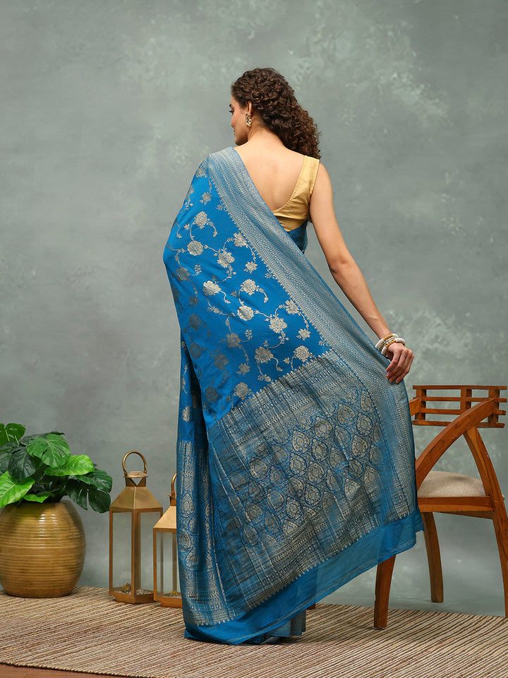 Woven Border Georgette Saree