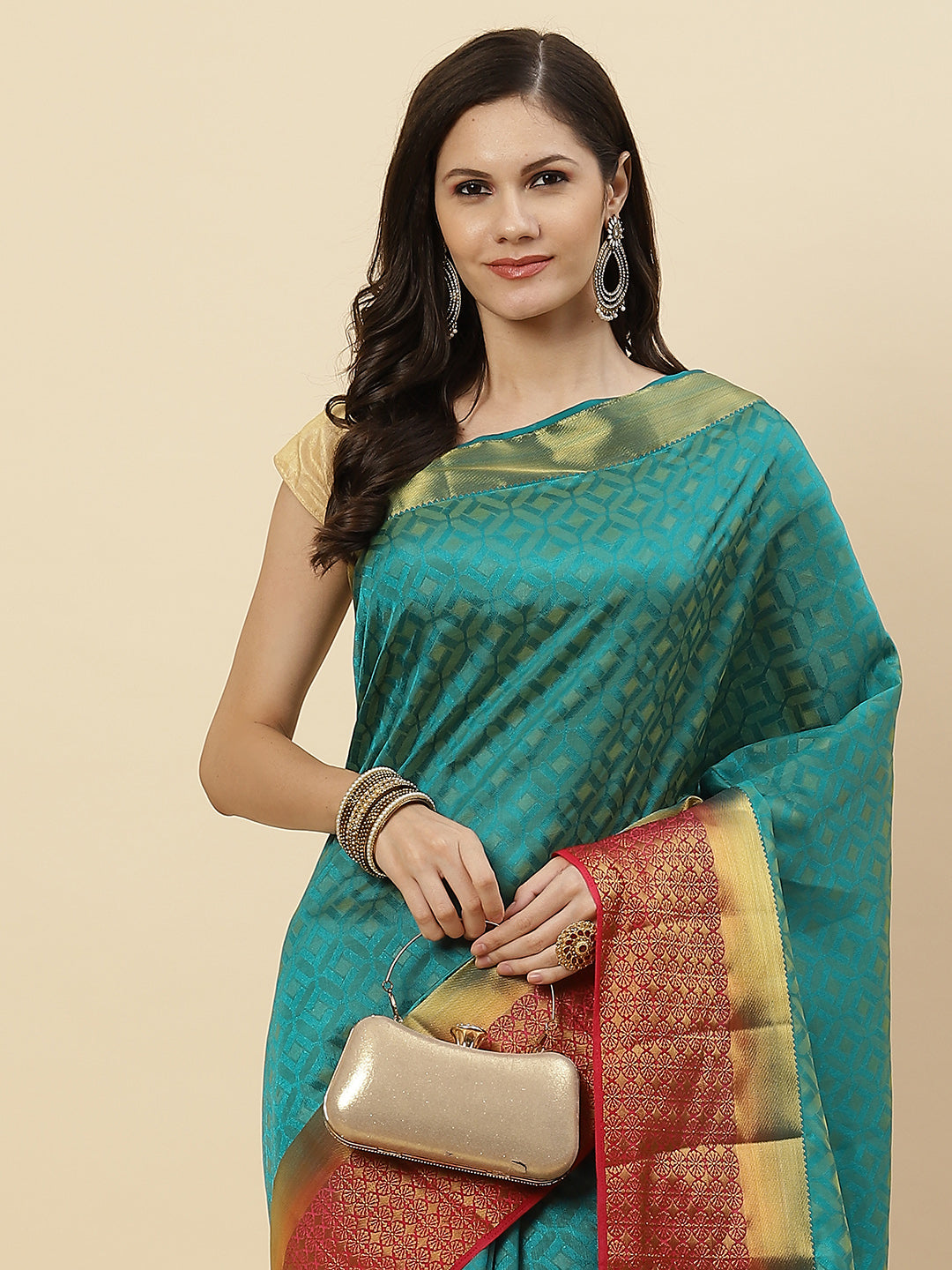Plain Zari Border Handloom Woven Saree