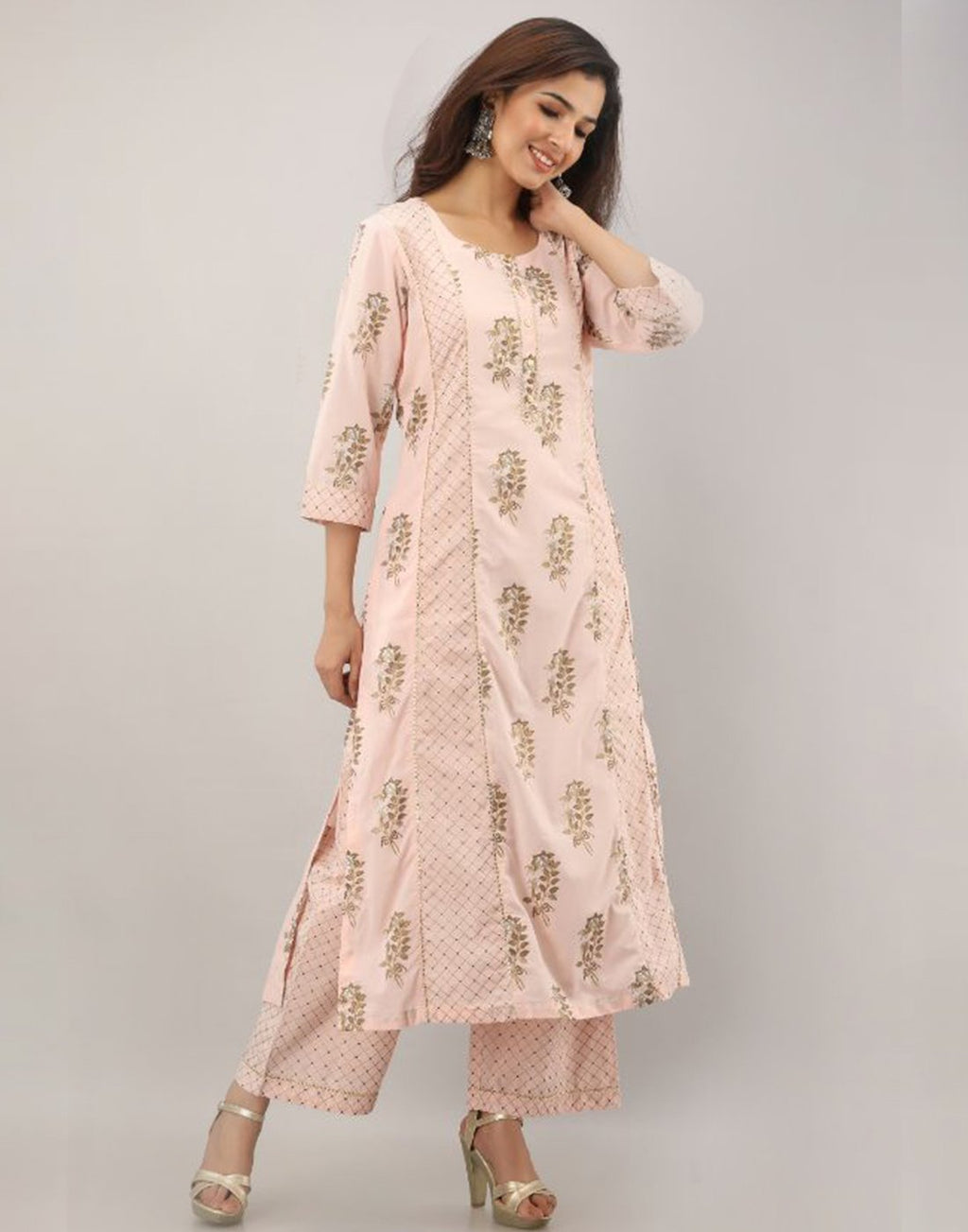 Printed Cotton Kurti With Pant
