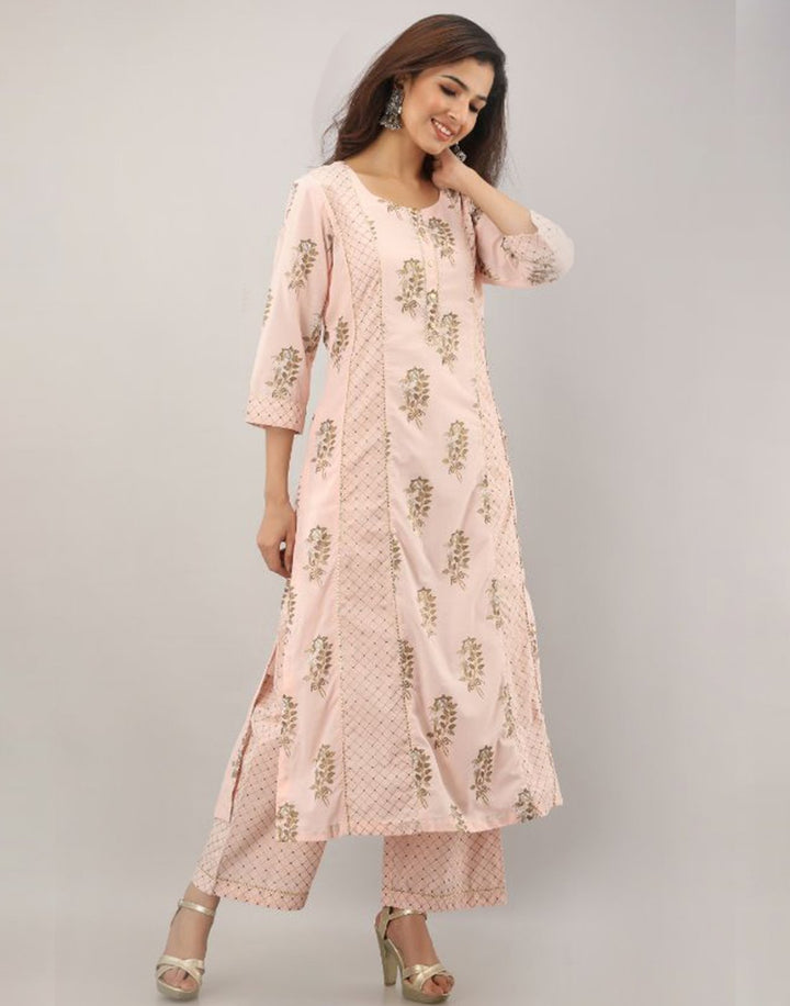 Printed Cotton Kurti With Pant