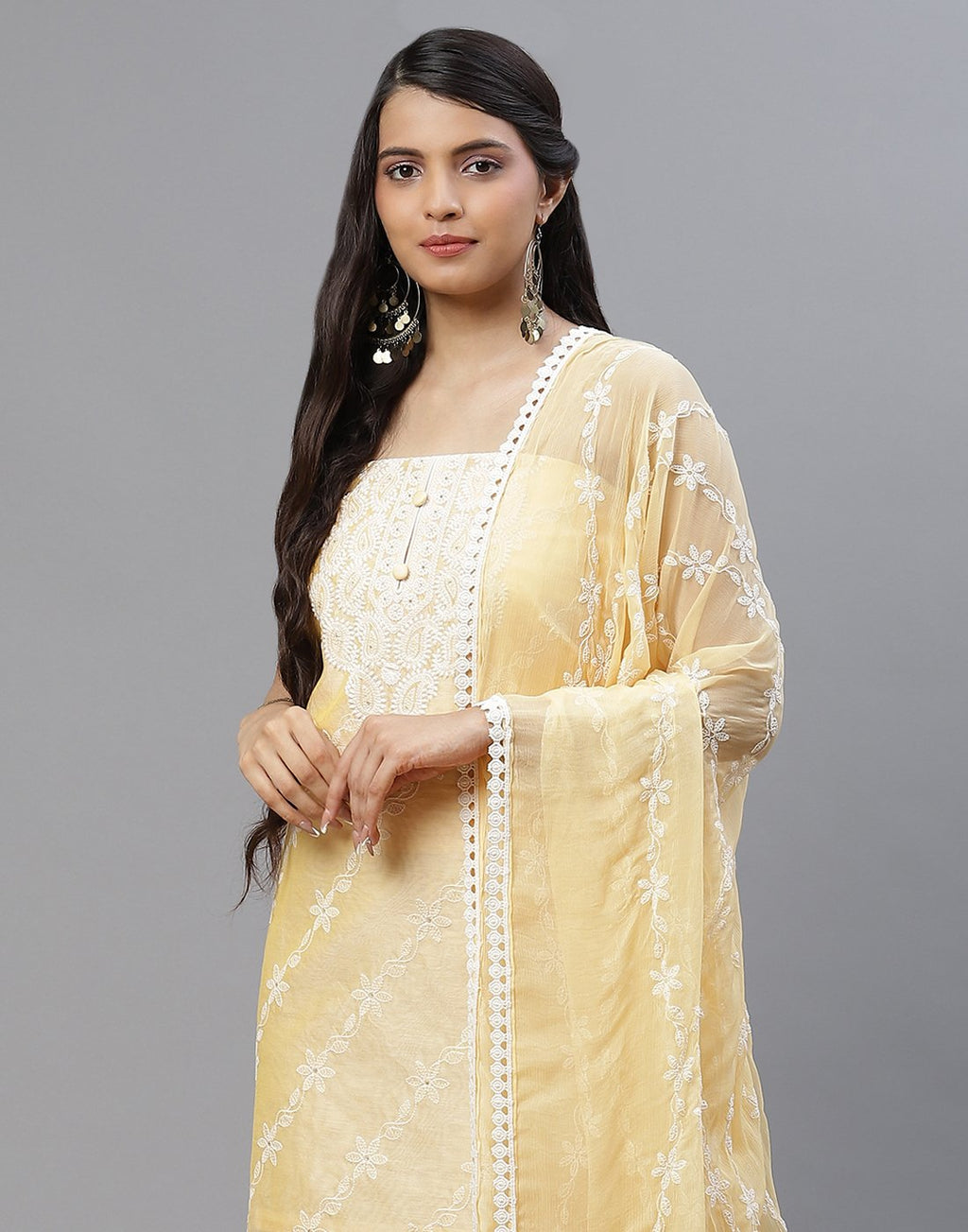 Chanderi Embroidered Suit piece
