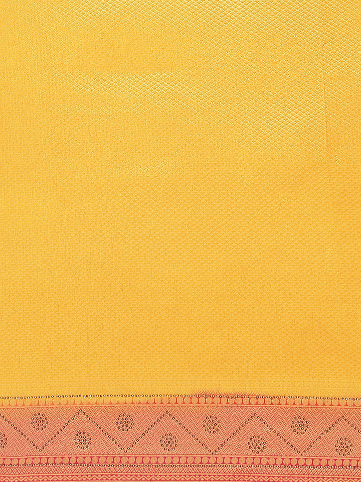 Brocade Art Handloom Saree with Stone Booti