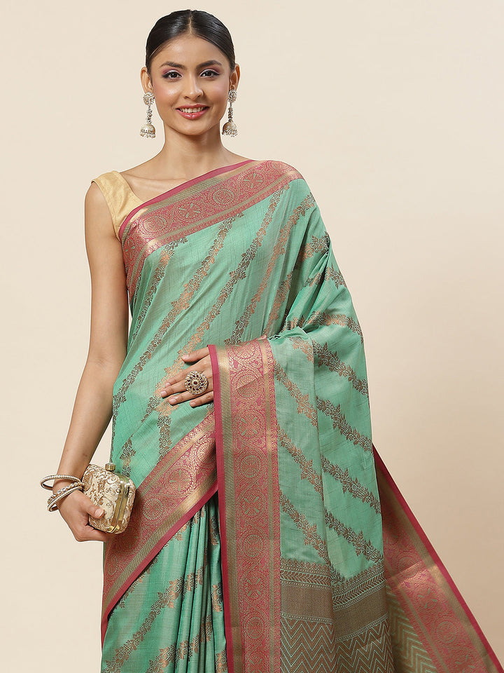 Zari Jaal Woven Handloom Saree