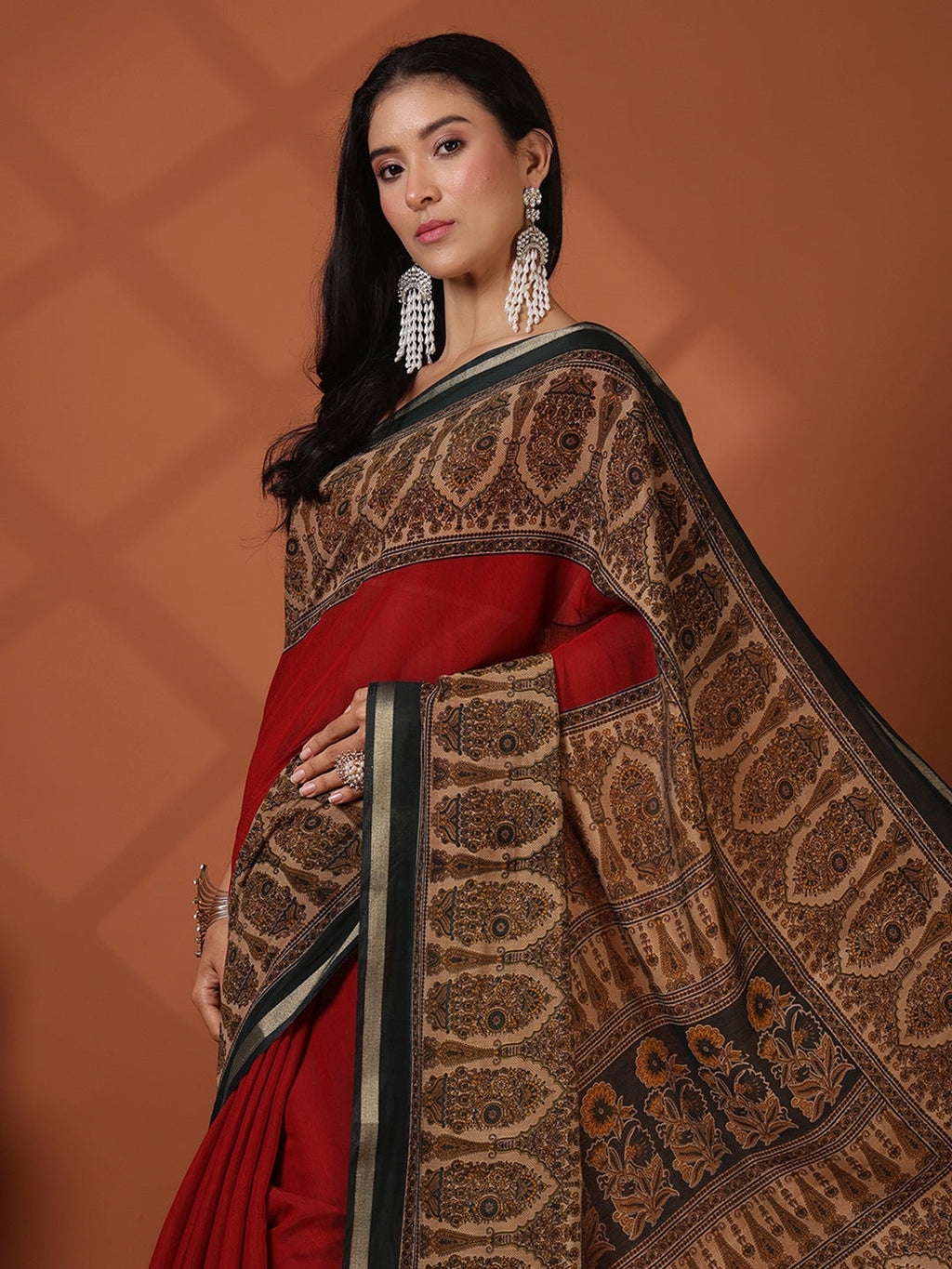 Digital Printed Art Silk Saree