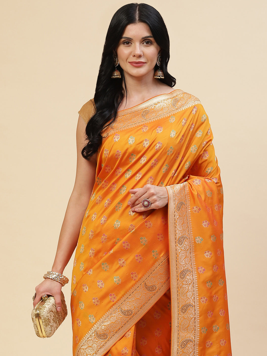 Stone Booti Banarasi Woven Saree