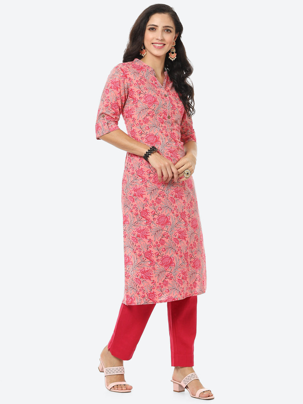 Floral Printed Cotton Kurti