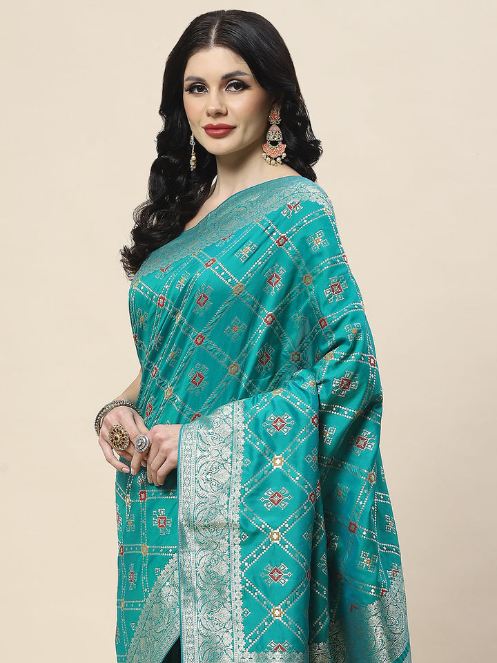 Zari Jaal Woven Art Silk Banarsi Saree