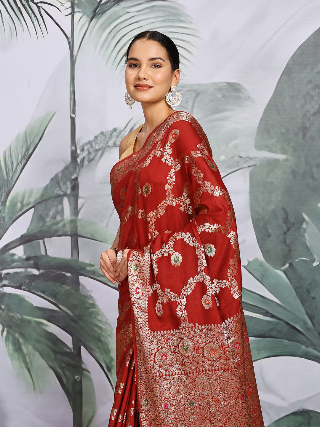 Zari Woven Cotton Blend  Saree