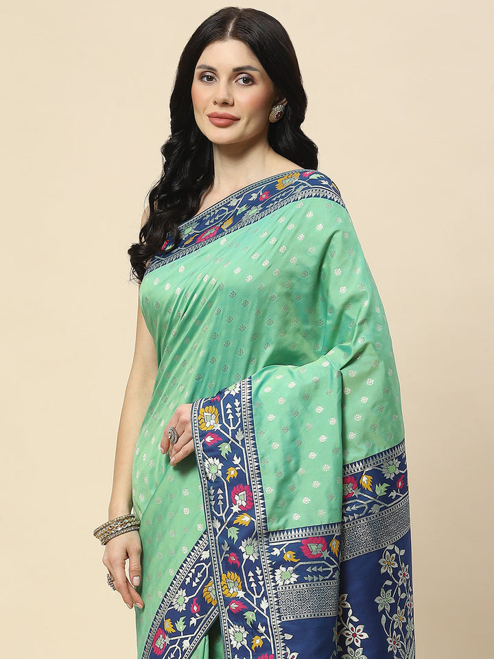 Zari Booti Woven Art Silk Banarsi Saree