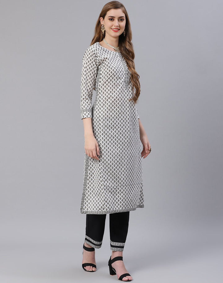 Cotton Printed Kurti With Pant