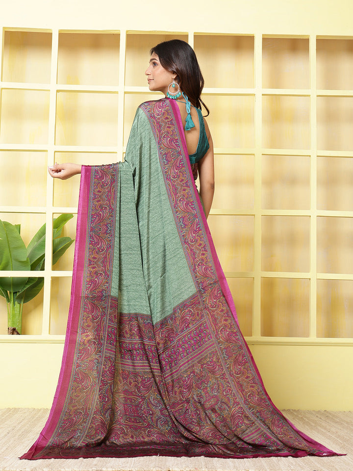 Digital Printed Crepe Saree