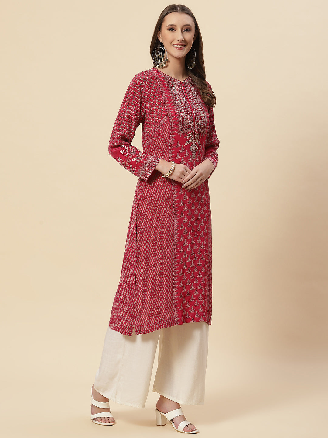 Printed Crepe Kurta