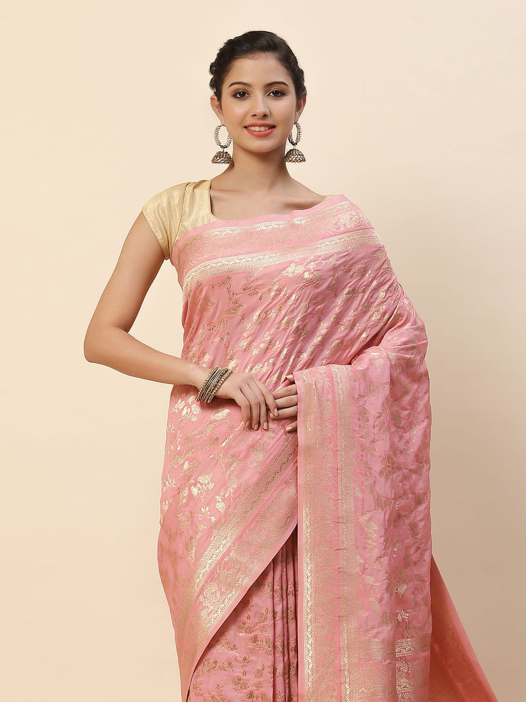 Zari Zaal Art Handloom Woven Saree