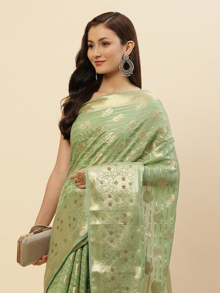 Zari Jaal Cotton Woven Saree