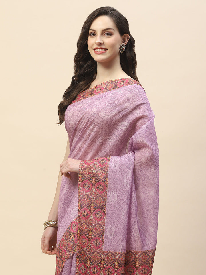 Digital Printed Handloom Saree