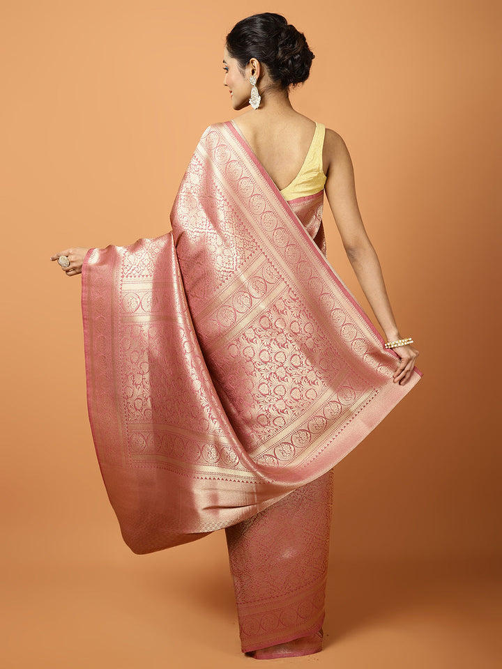 Zari Jaal Banarasi Woven Saree