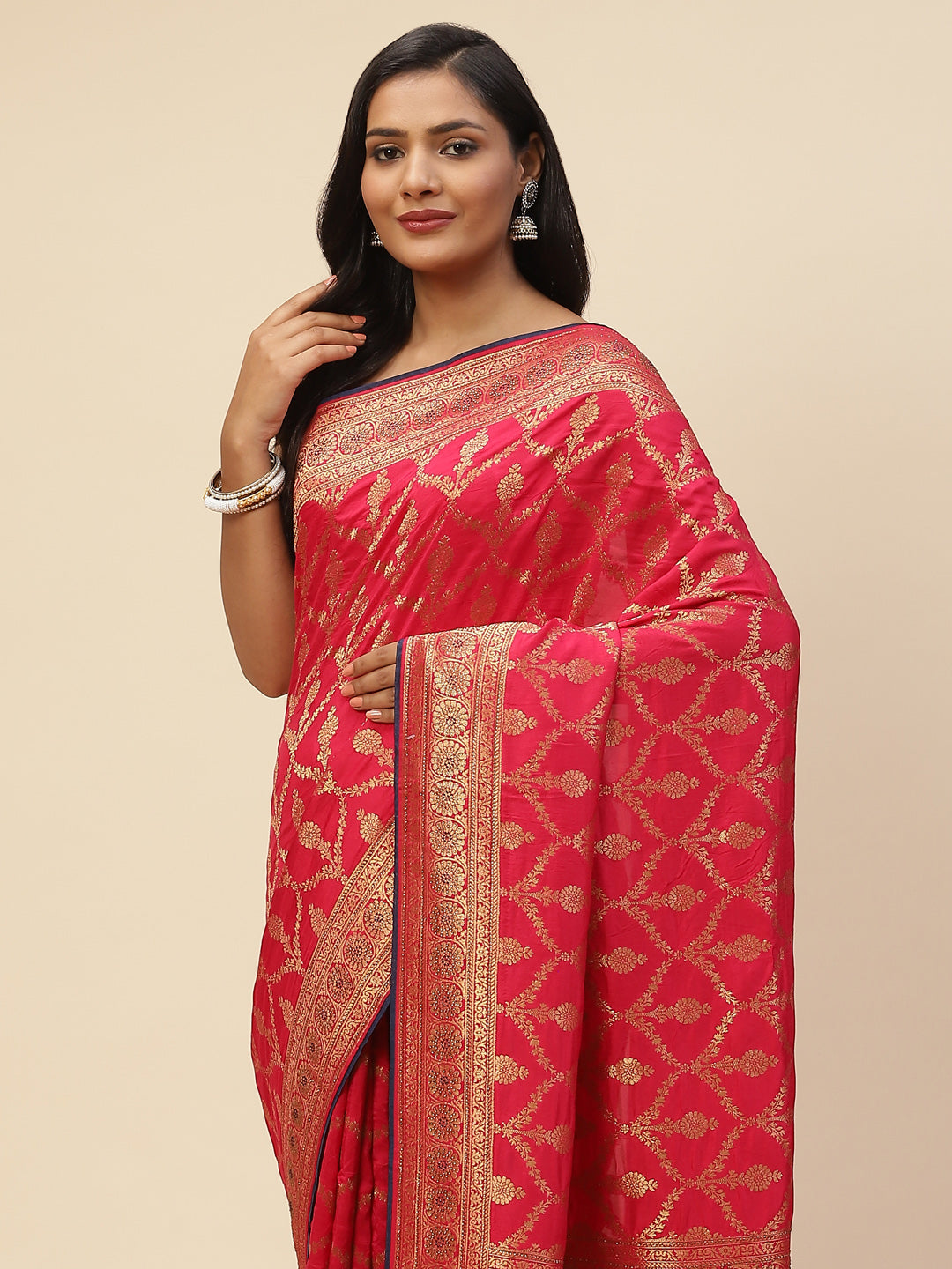 Resham Jaal Embroidered Banarasi Saree