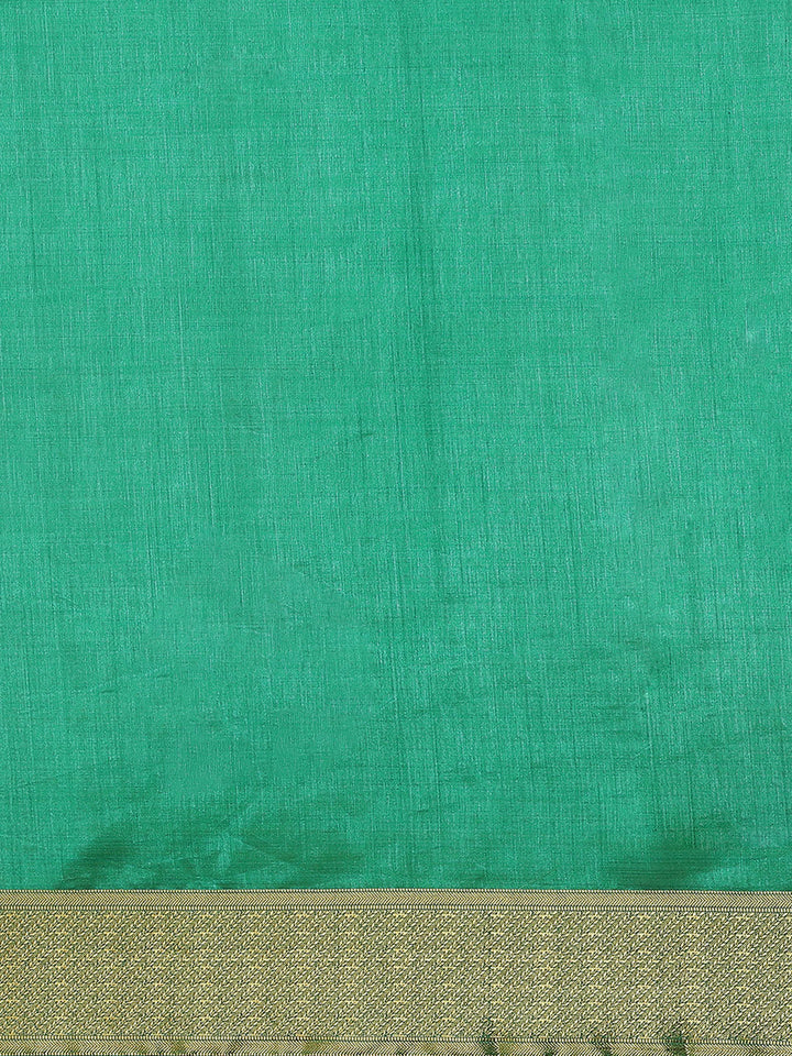 Plain Zari Border Art Handloom Woven Saree