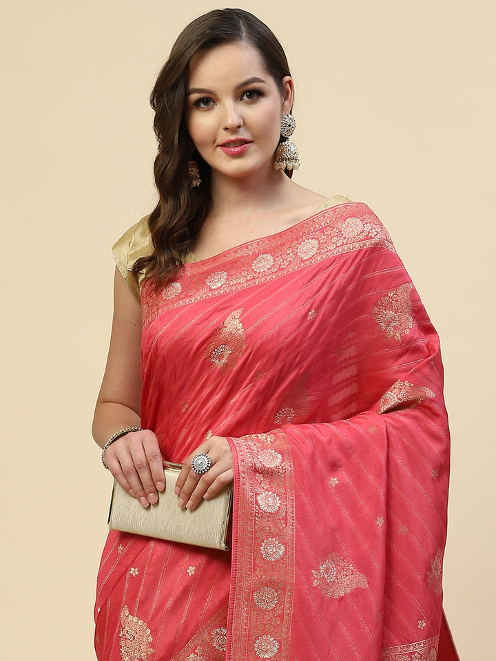 Zari Jaal Handloom Woven Saree