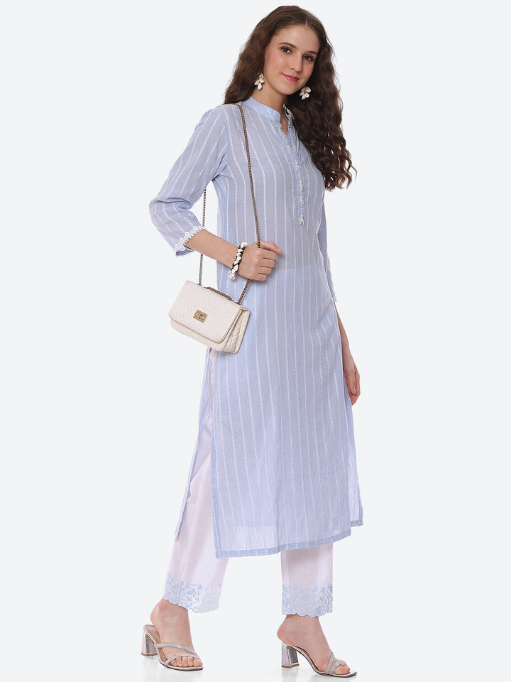 Printed Cotton Kurta With Pant