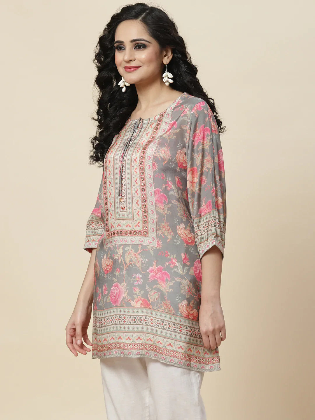 Floral Digital Printed Crepe Kurti