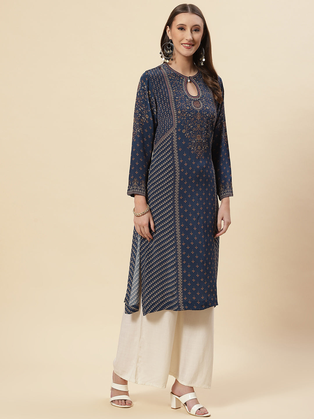 Printed Crepe Kurta