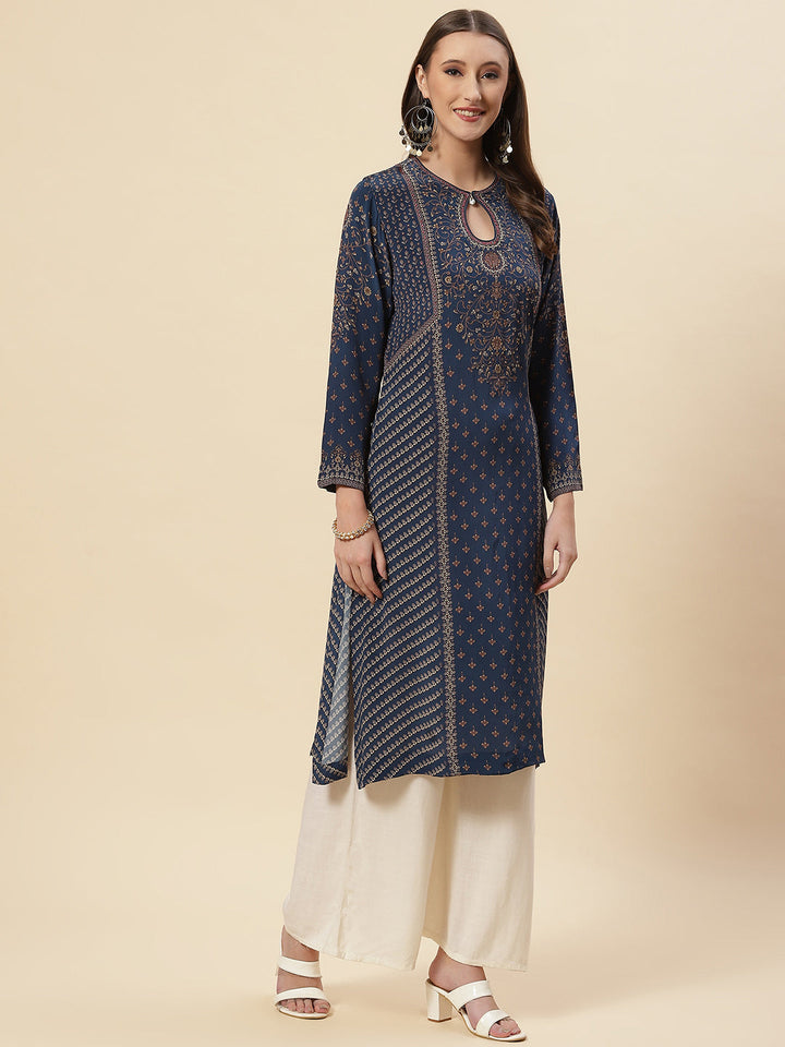 Printed Crepe Kurta