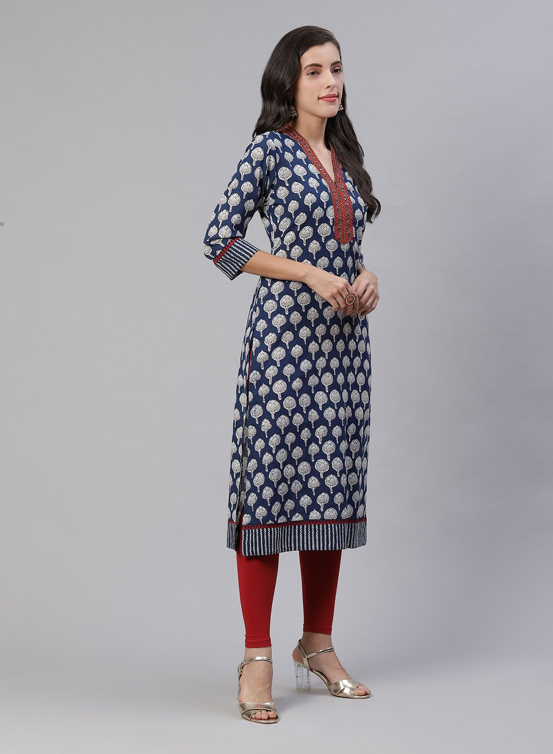 Indigo Printed Cotton Kurti
