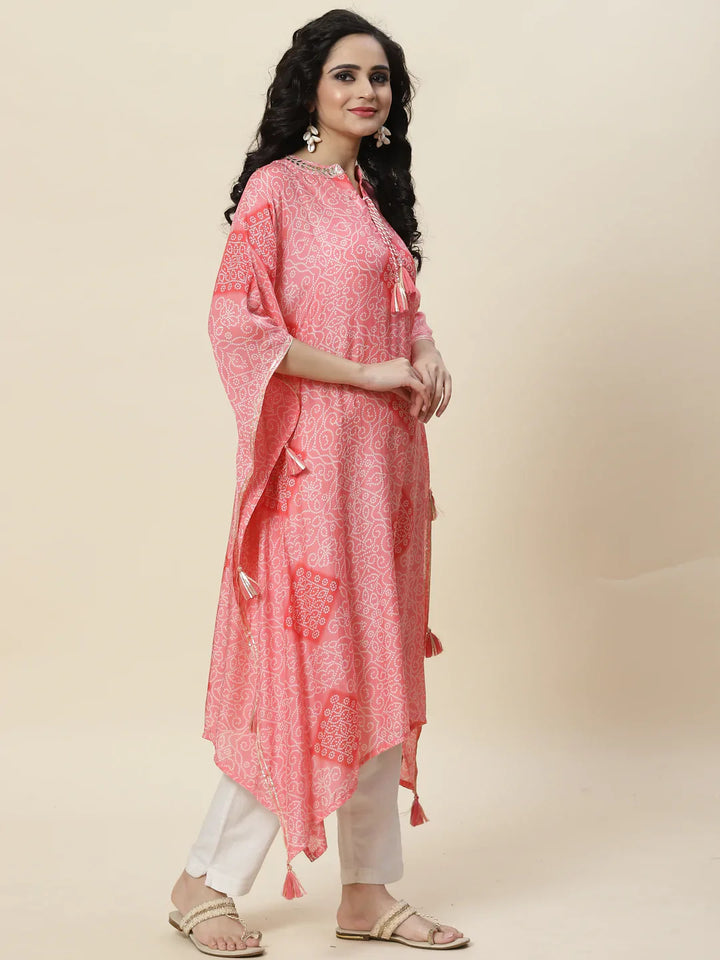 Printed Muslin Kaftan Kurta