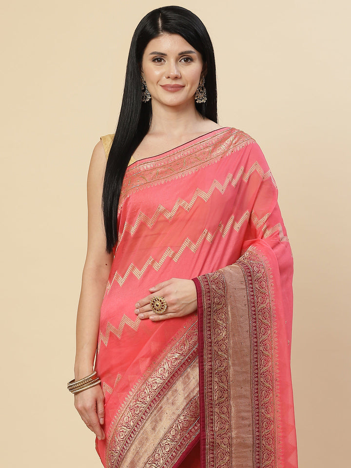 Embroidered Organza Saree