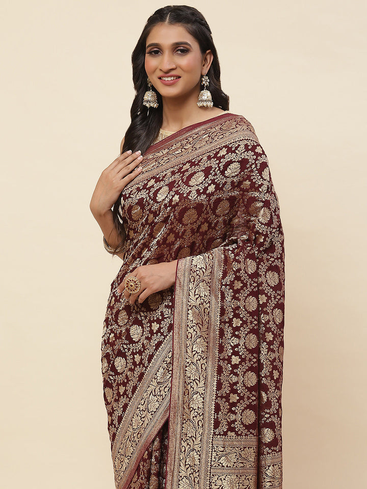 Zari Jaal Georgette Saree