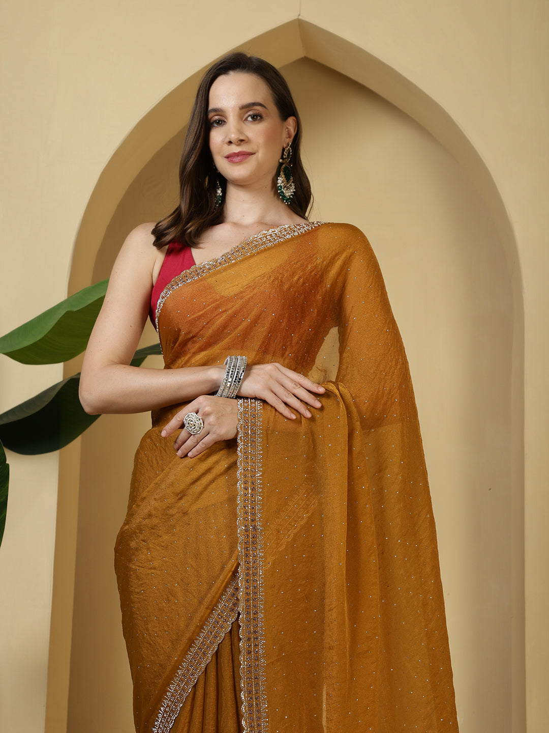Sequence Work Georgette Saree