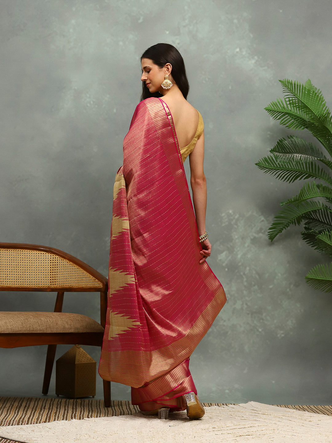 Zaari Border Art Silk Saree