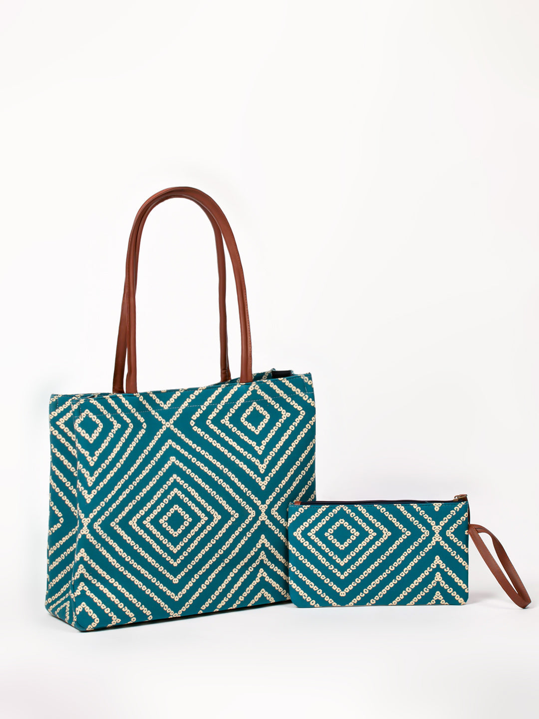 Cotton Handbag And Purse Set