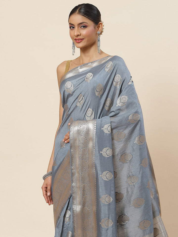 Zari Booti Woven Handloom Saree