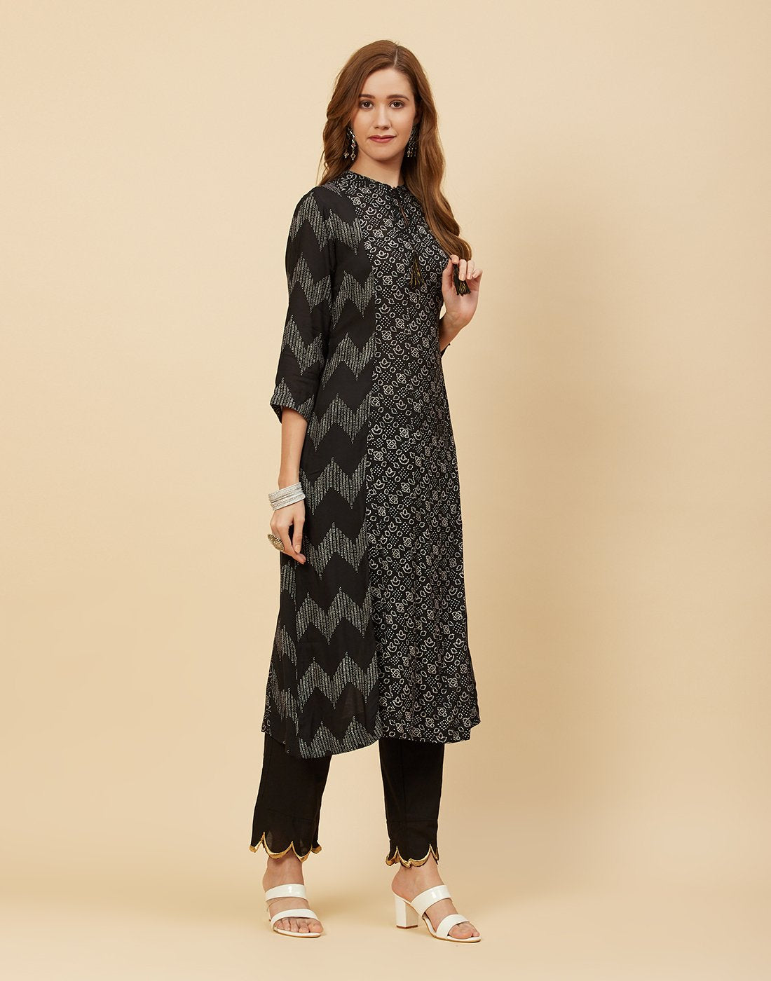 Printed Cotton Kurti With Pant