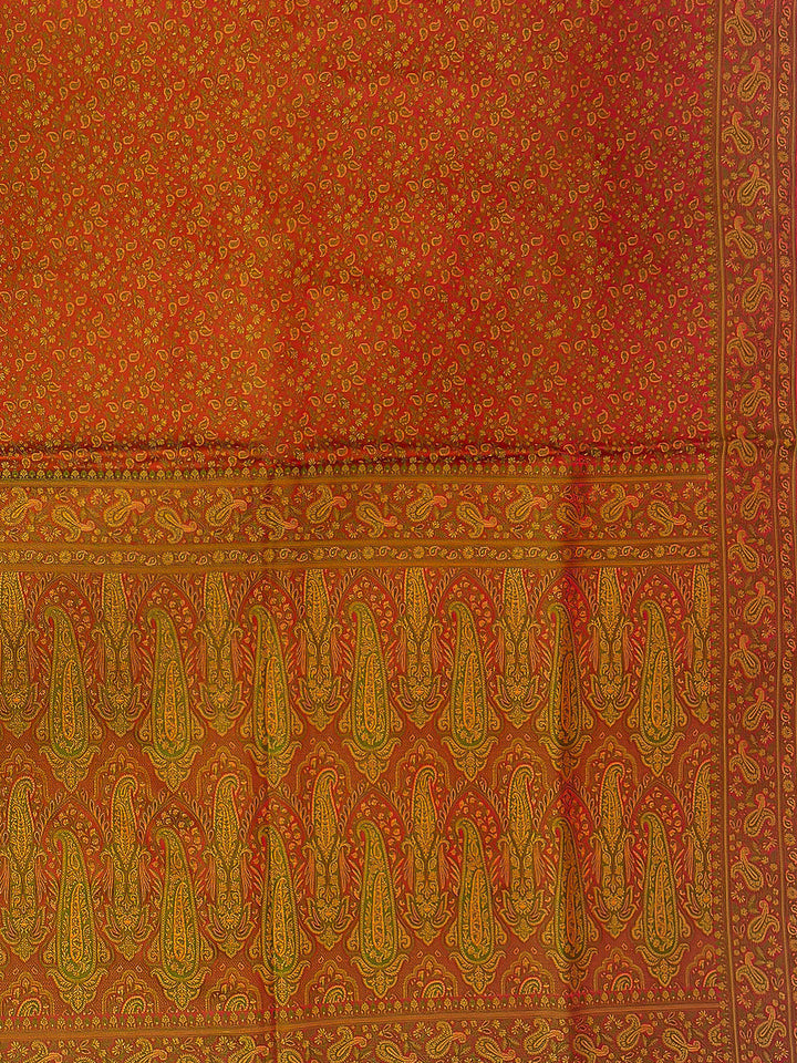 Maroon Woven Design Satan Resham Banarasi Saree
