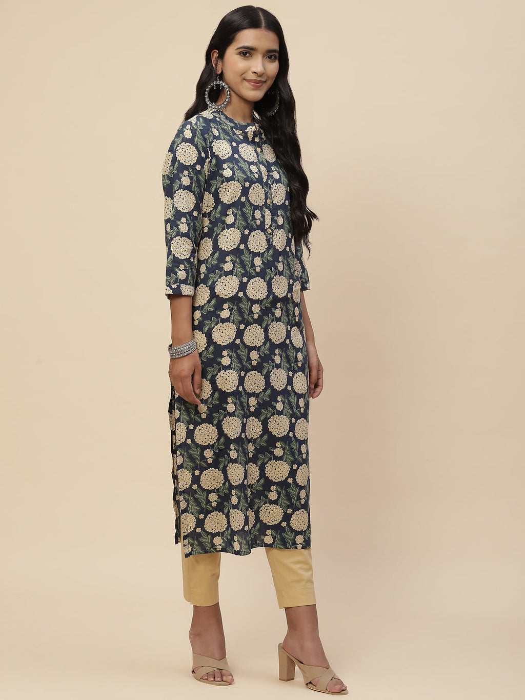 Floral Printed Cotton Kurta