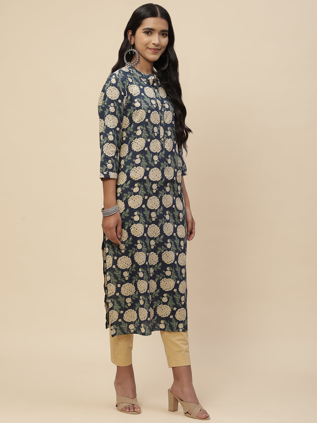 Floral Printed Cotton Kurta