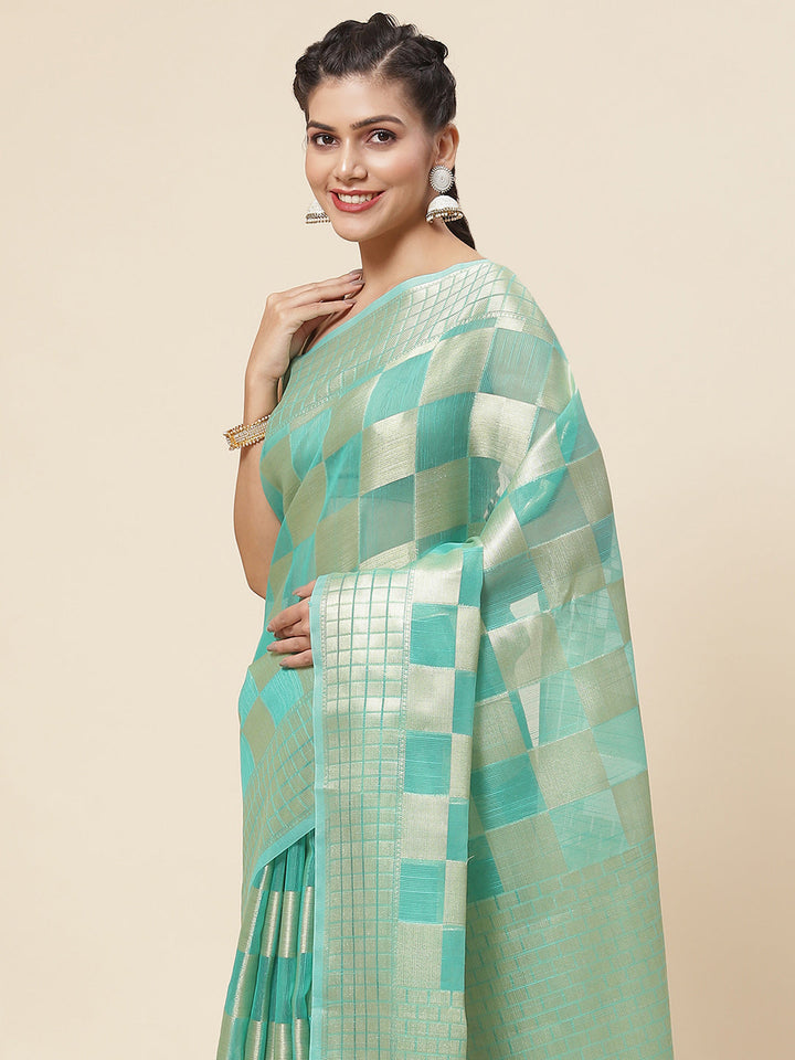 Zari Jaal Woven Cotton Saree