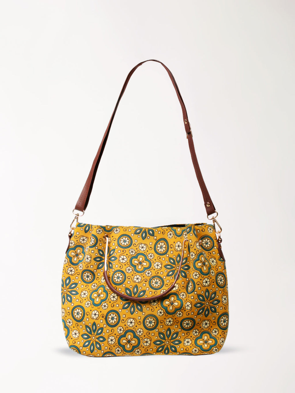 Cotton Floral Print Handbag