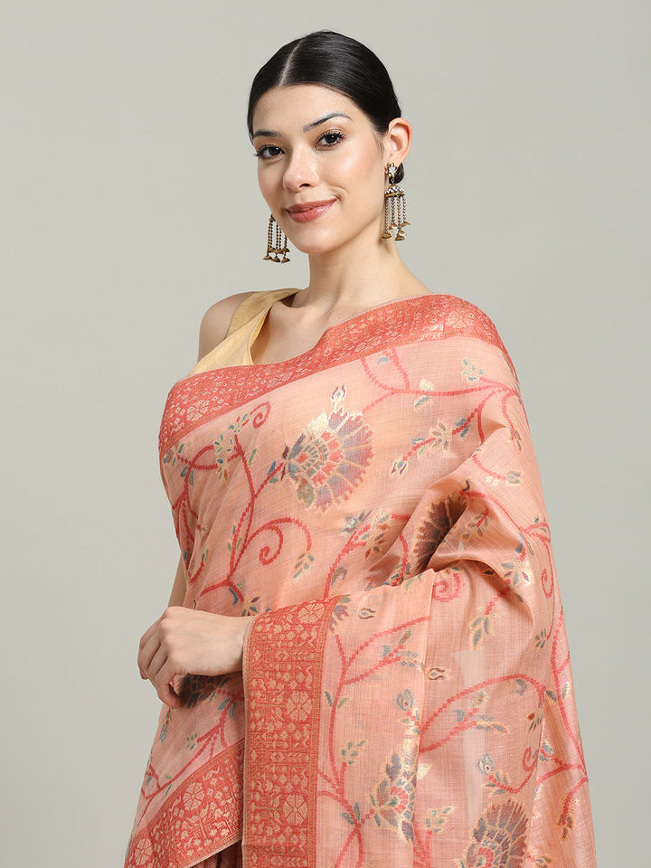 Zari Jaal Art Silk Woven Saree