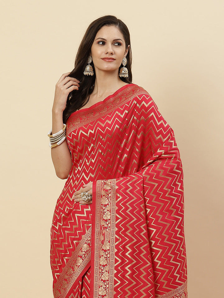 Zari Jaal Art Handloom Woven Saree