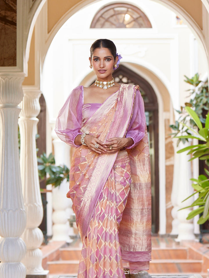 Tissue Georgette Plain Saree