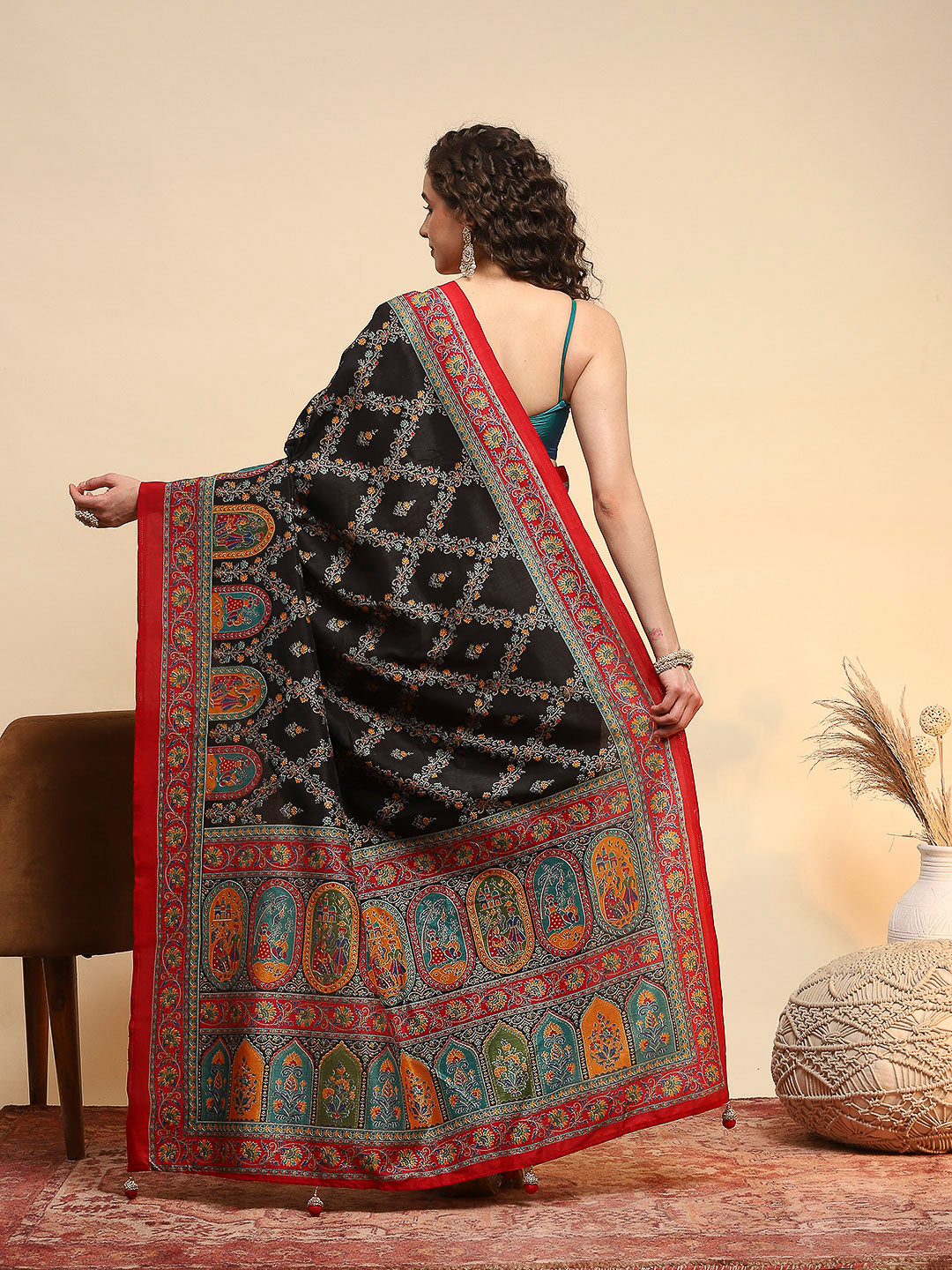 Digital Printed Art Silk Saree
