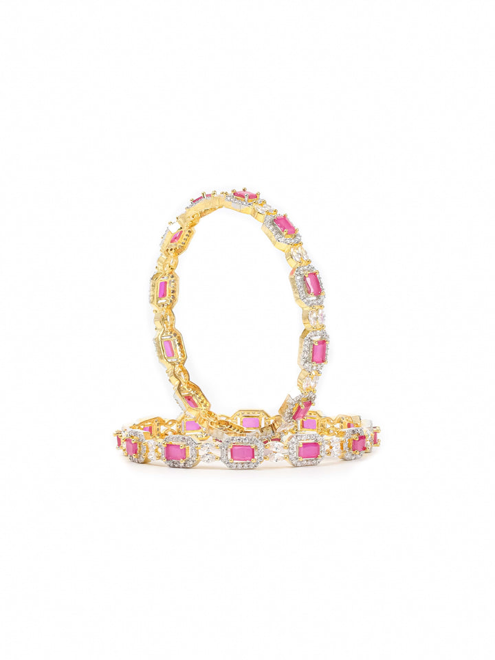 Gold &amp; Silver AD Bangles Set