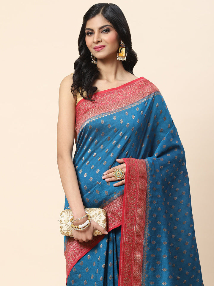 Antique Booti Banarasi Woven Saree