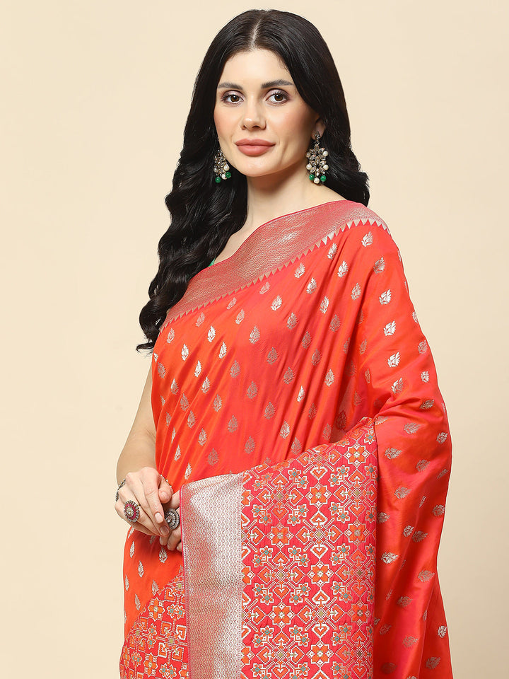Zari Booti Woven Art Silk Banarsi Saree